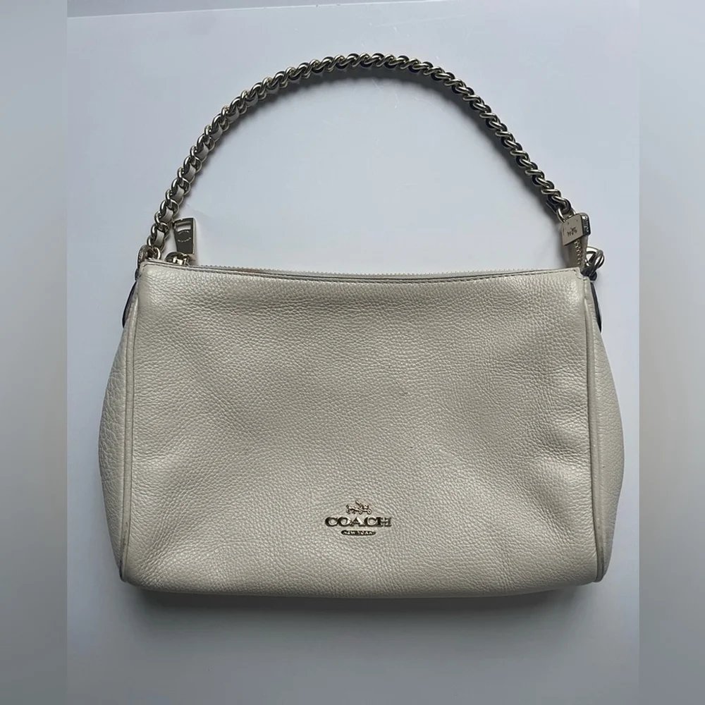 Coach Off-White Leather Shoulder Bag - Picture 2 of 10